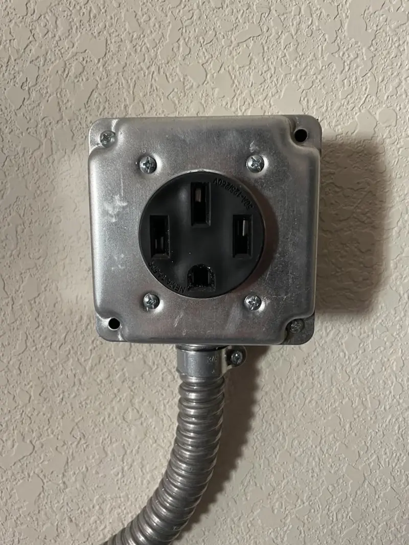 NEMA 14-50 outlet installed for Smart Home Electrical in Eaton